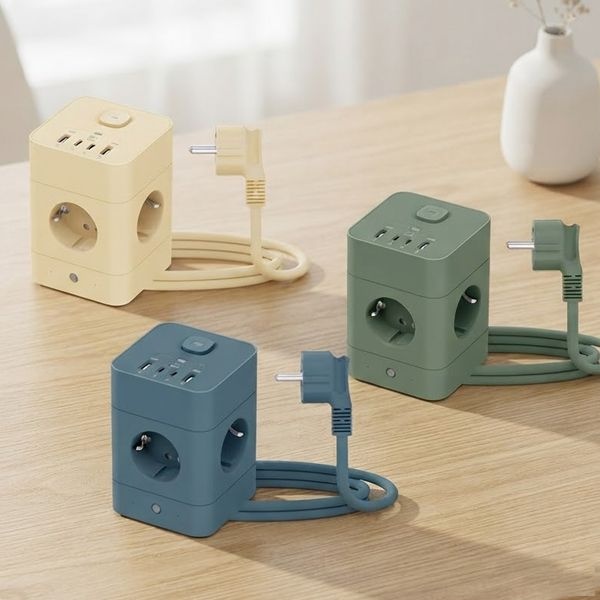 에코너 MT08 타워 멀티탭 1.8m 큐브 고용량 USB C타입 4구