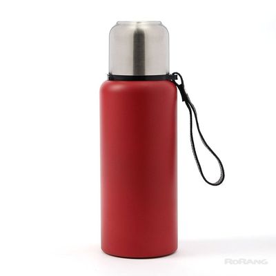 듀얼 보온병 600ML 레드 분유 등산 거름망