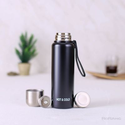 듀얼 보온병 블랙 800ML 음료 텀블러 온도유지
