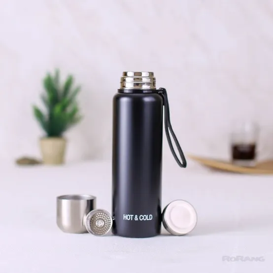 듀얼 보온병 블랙 800ML 음료 텀블러 온도유지