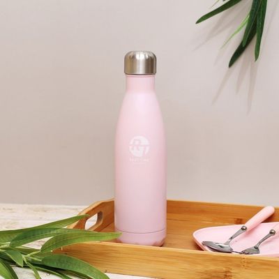 슬림 보온병 500ML 핑크 거름망 텀블러 물통