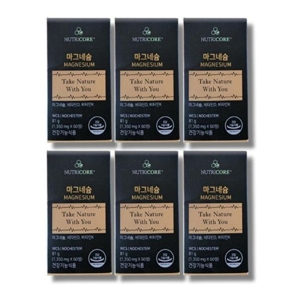 [보리담다] 뉴트리코어 쌀마그네슘 WCS NCS 60정 6박스