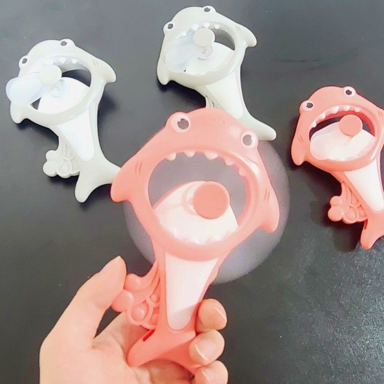 미소모아글로벌 휴대용 MM50345 어린이집 답례품 샤크 수동 선풍기
