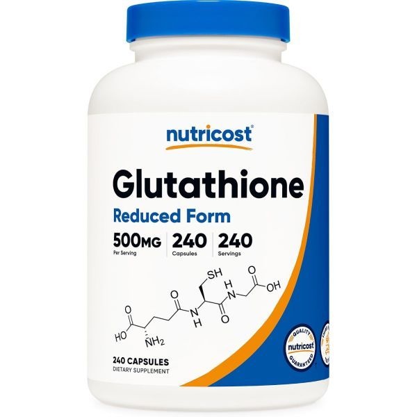 [해외] 뉴트리코스트 글루타티온 캡슐 500mg, 240캡슐 - 글루텐 프리, GMO 프리
