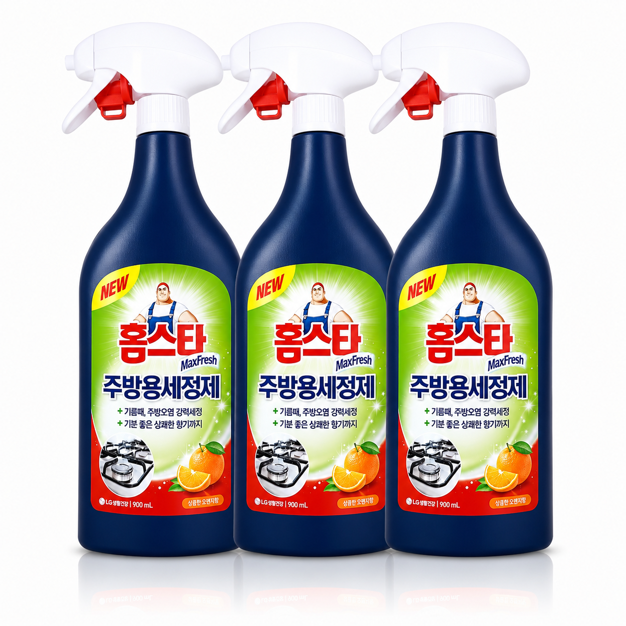 홈스타 맥스프레쉬 주방용 세정제 900ml x 3개