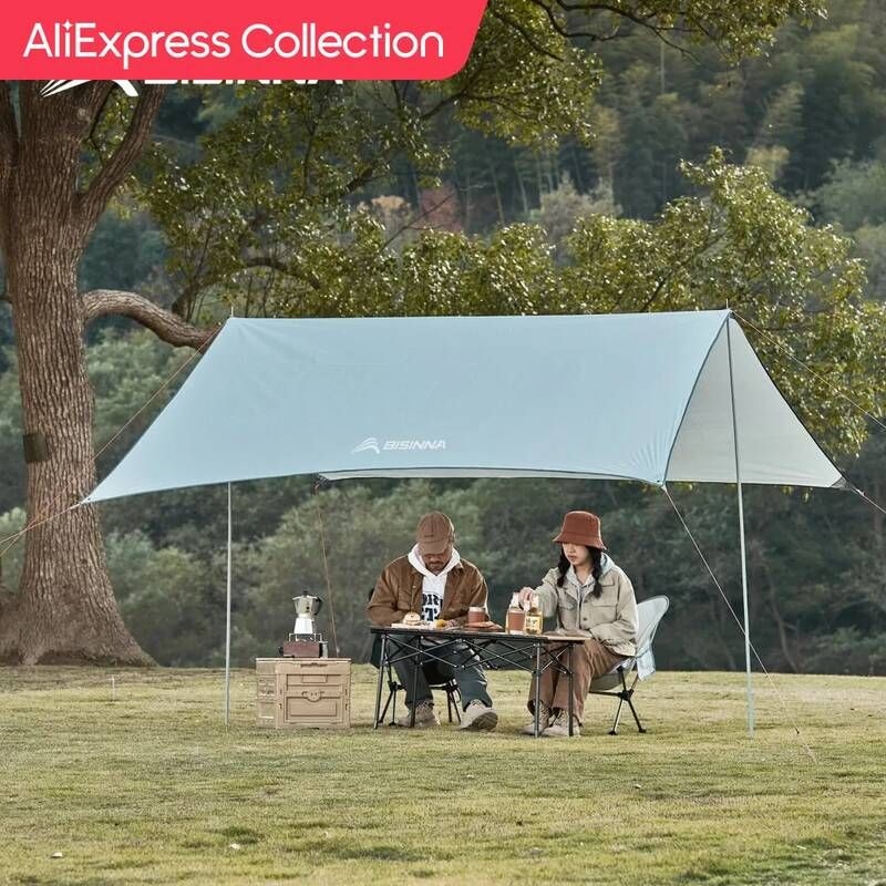 [해외] 캠핑타프 AliExpress 컬렉션 BISINNA 방수 캠핑 천막 태양 그늘 옥스포드 캐노피 타프 초경량 UV 가든 비치 관광