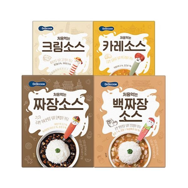 베베쿡 처음먹는 덮밥소스(짜장/카레/크림/백짜장) 1개 택1