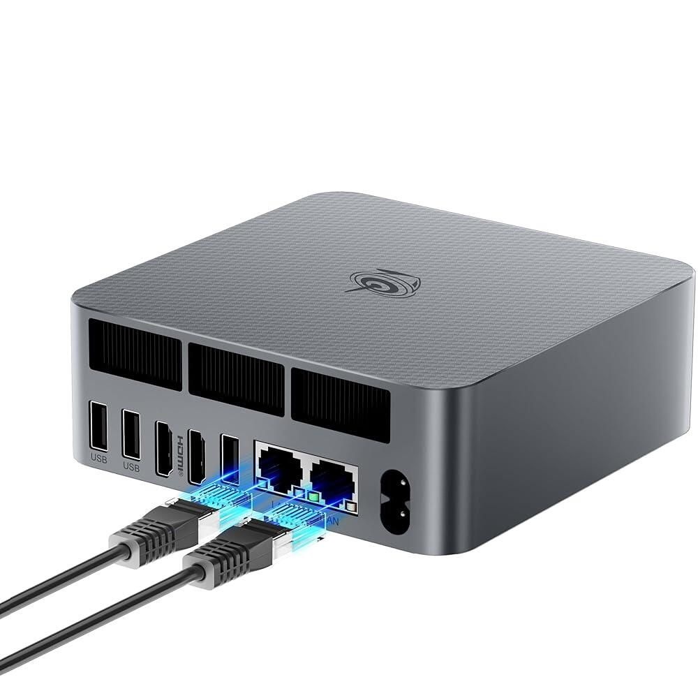 Beelink [해외] Beelink EQR6 AI 미니 PC AMD Ryzen 7 6800U6nm 8C/16T 최대 4.7GHz 컴퓨터 24GB LPDDR5 RAM 500GB M.2 PCIe 4.0 SSD 마이크로 4K@60Hz 듀얼 디
