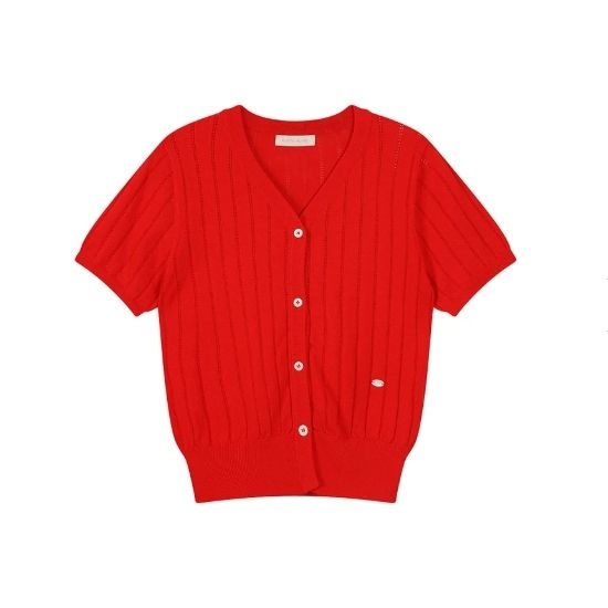 조직변형 V넥 니트 가디건 PS2KG562