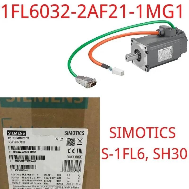 [해외] 전기용품 퓨즈 콘덴서 릴레이 스위치 센서 1 fl6032-2af21-1mg1 SIMOTICS S-1FL6 전압 공급 장치 230 V 3AC Pn = 0.2 kW; Nn 3000 rpm M