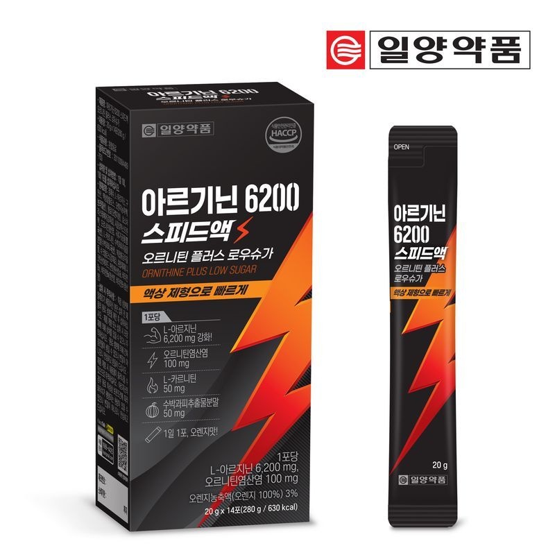 일양약품 일양 아르기닌 6200 스피드액 14포 1개
