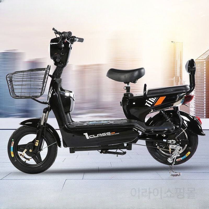 [해외] 미니 스쿠터 이륜 오토바이 전기 스쿠터 48V 이륜차 블랙