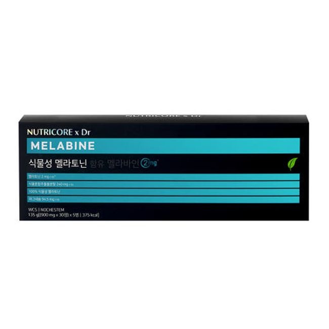 뉴트리코어 식물성 멜라토닌 함유 멜라바인2mg WCS 900mg x 30정 5개입