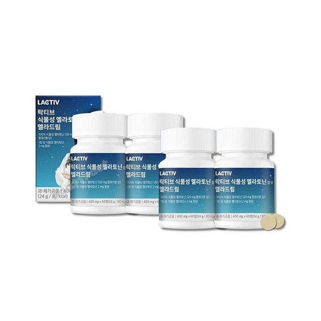 락티브 식물성 멜라토닌 함유 멜라드림 400mg x 60정 4개