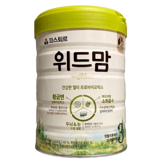 파스퇴르 위드맘 분유750g 100일 3단계