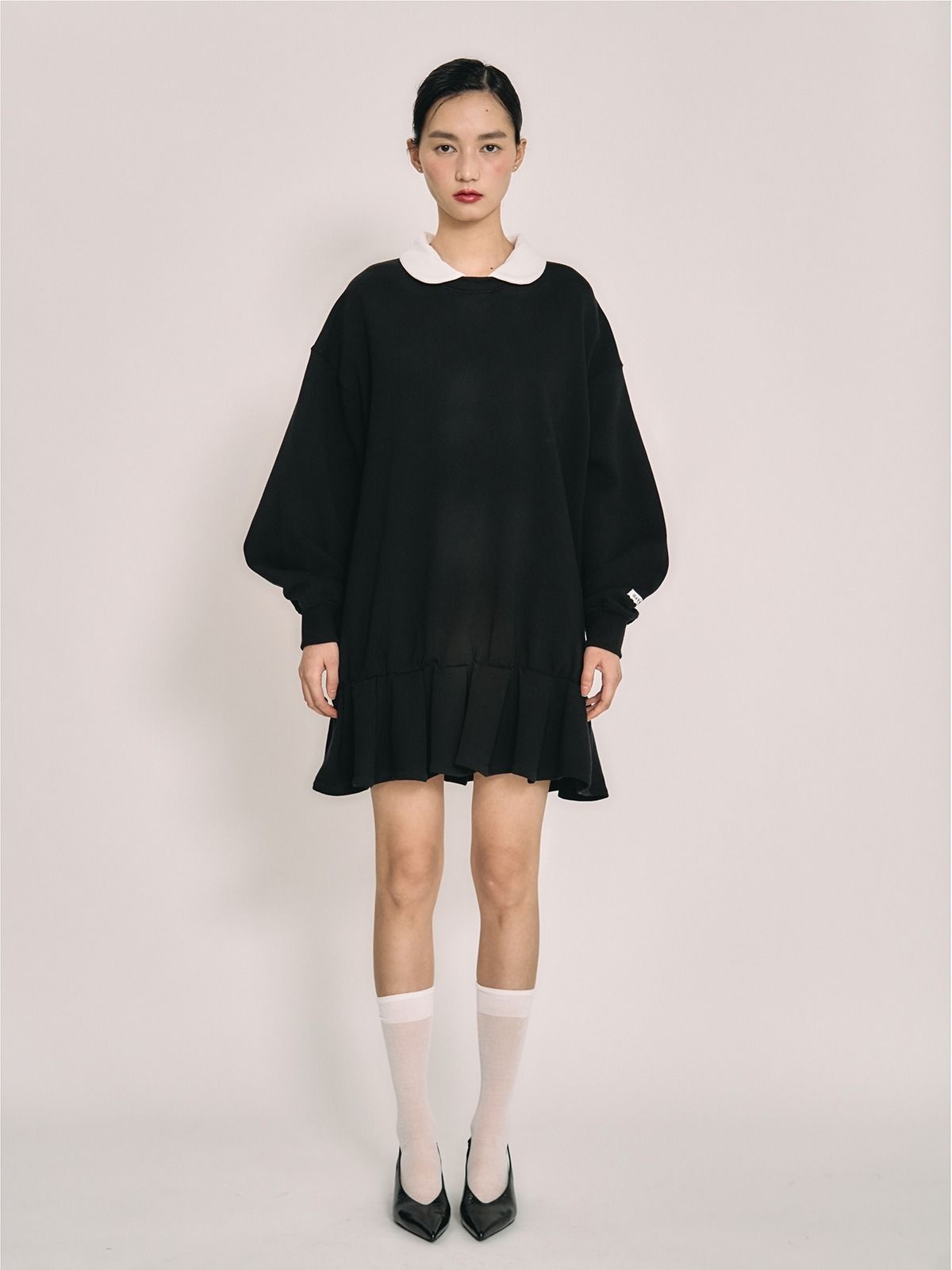 PIXIE Sweat Dress-Black