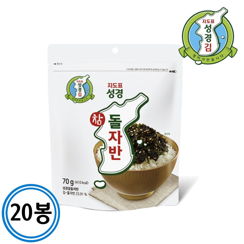 [지도표 성경김] 참돌자반 70gx20봉 한박스