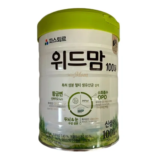 파스퇴르 위드맘 분유750g 100일 1단계