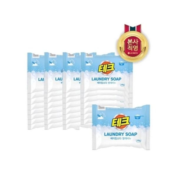 [패션플러스][테크]테크 베이킹소다 빨래비누 180G x 32개