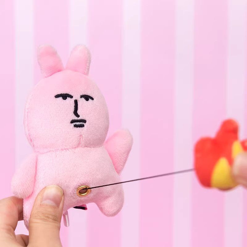 [해외] 엄근진 핑크 토끼 마이프렌즈 짬지 불남 불꽃 키링