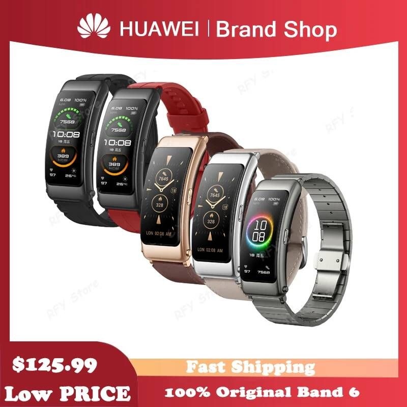[해외] 화웨이 밴드 B6 Talkband 블루투스 스마트 팔찌 웨어러블 스포츠 손목 터치 AMOLED 스크린 통화 이어폰 신제품