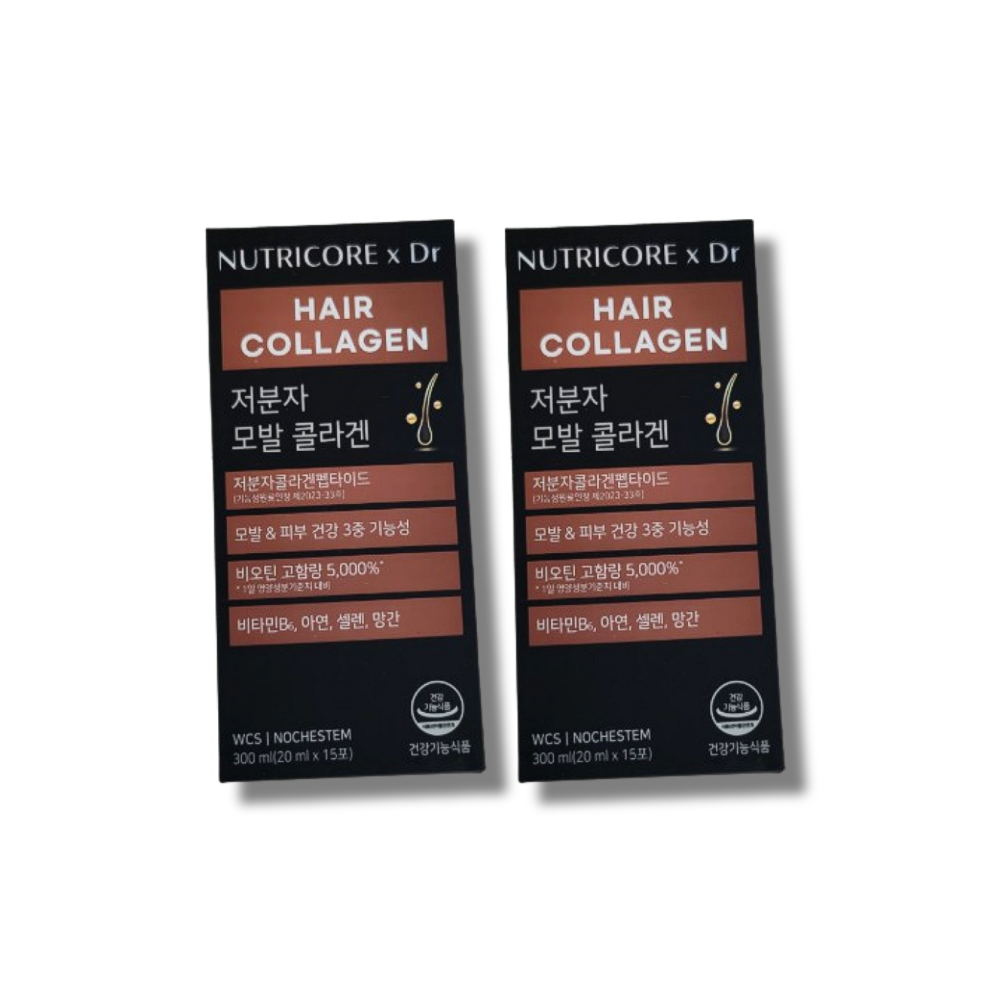 [오늘출발] 뉴트리코어 x Dr 저분자 모발 콜라겐 20ml x 15포 2박스