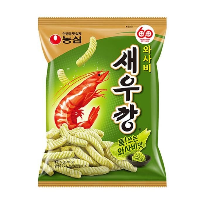 스낵 농심 와사비 새우깡 70g  5개