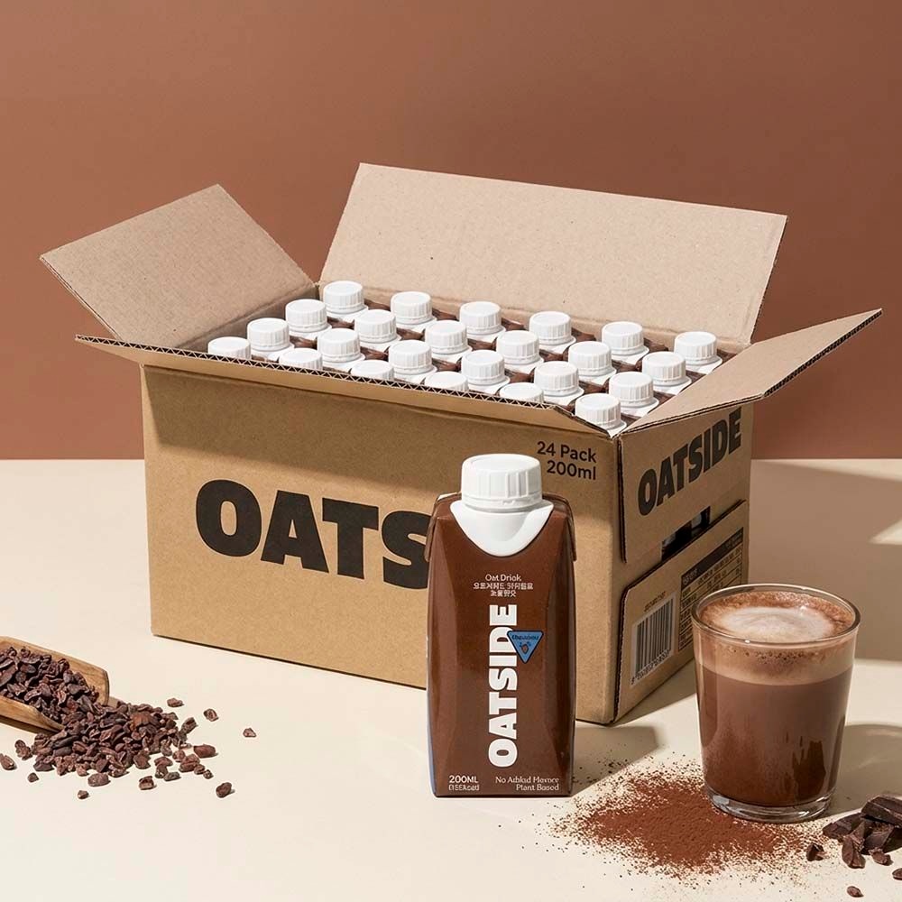 오트사이드 초코 귀리음료 200ml x 24팩 오트밀크 식물성음료