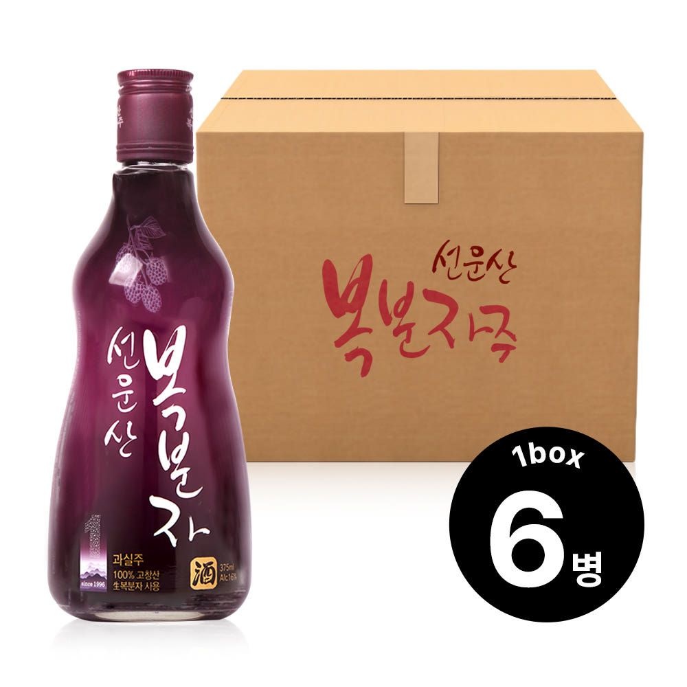 선운산복분자주 흥진 16도 375ml 6병(1박스)