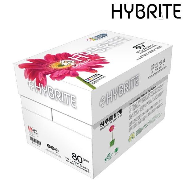 [하이브라이트] A4용지 80g 2500매 4박스 두꺼운 에이포 고급 복사용지 [Y]
