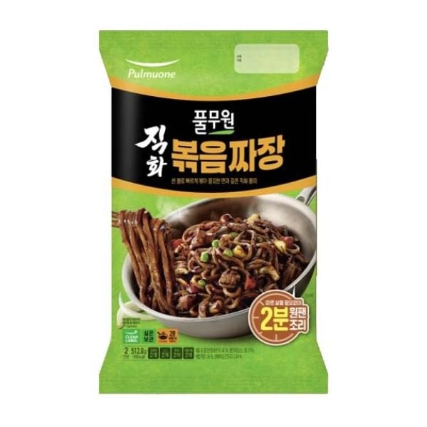 풀무원 직화 볶음 짜장 2인분 512.8g 간편식 방학 아이간식 야식 가성비