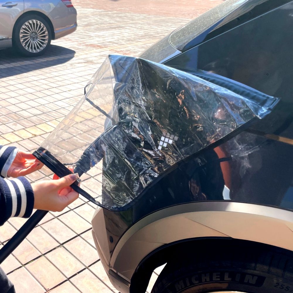 전기차 충전구 빗물방지 자동차 덮개