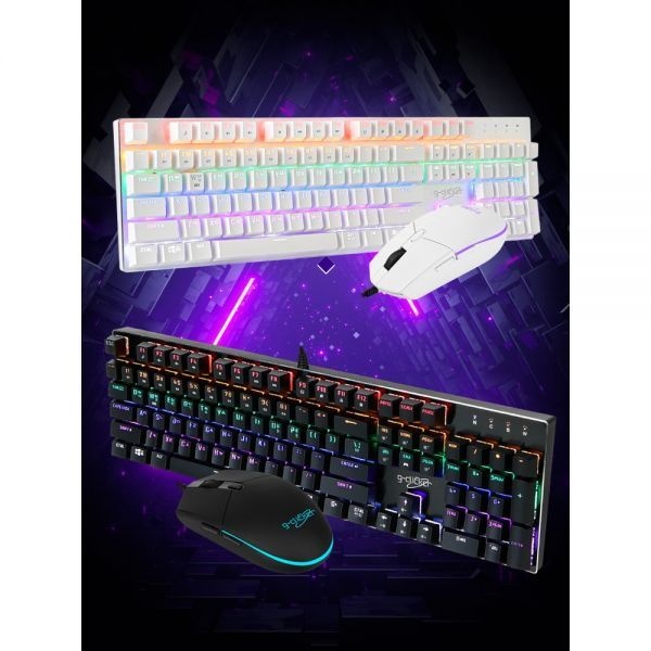 지클릭커 슈퍼히어로 GMK-510X 기계식 게이밍 유선 키보드마우스 세트(블랙)