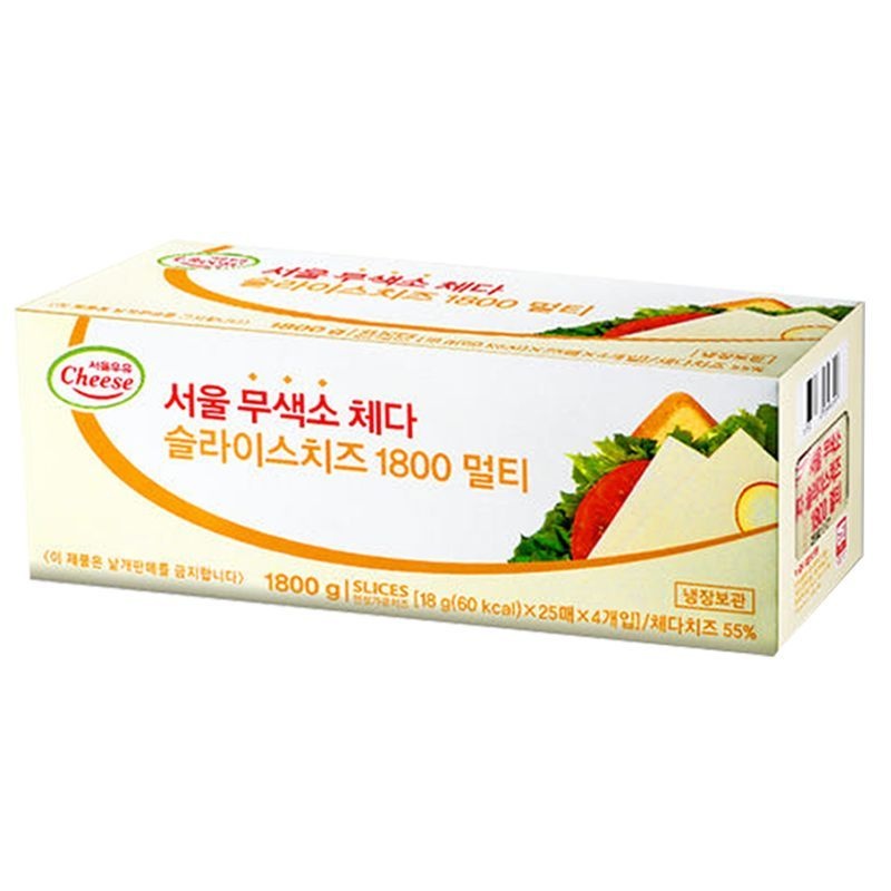 서울우유 [냉장] 서울우유 무색소 체다슬라이스치즈 1.8kgx1개[36075734]