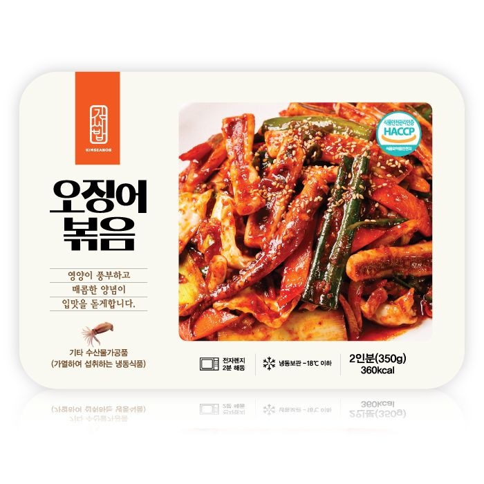 [롯데온]김씨밥 오징어볶음 (냉동) 350g 4팩 (21,200원/무료)