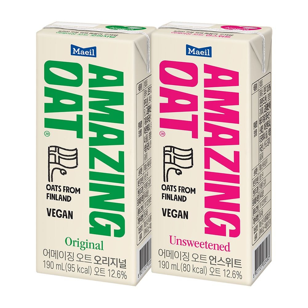[롯데온] 어메이징오트 오리지널/언스위트 190ml 48팩 + 언스위트 6팩 증정