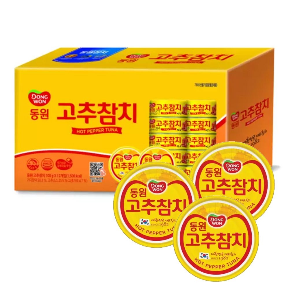 [온누리7%혜택]빠른배송 동원참치 고추참치 100g x 12개입 참치캔 야채참치 코스트코