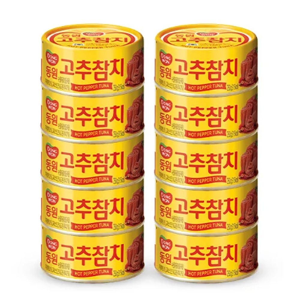 [온누리7%혜택]빠른배송 동원참치 고추참치 100g 10개  골라담기 라이트 스탠다드 참치캔  (동원 고추참치 참치캔 100g x 10개)