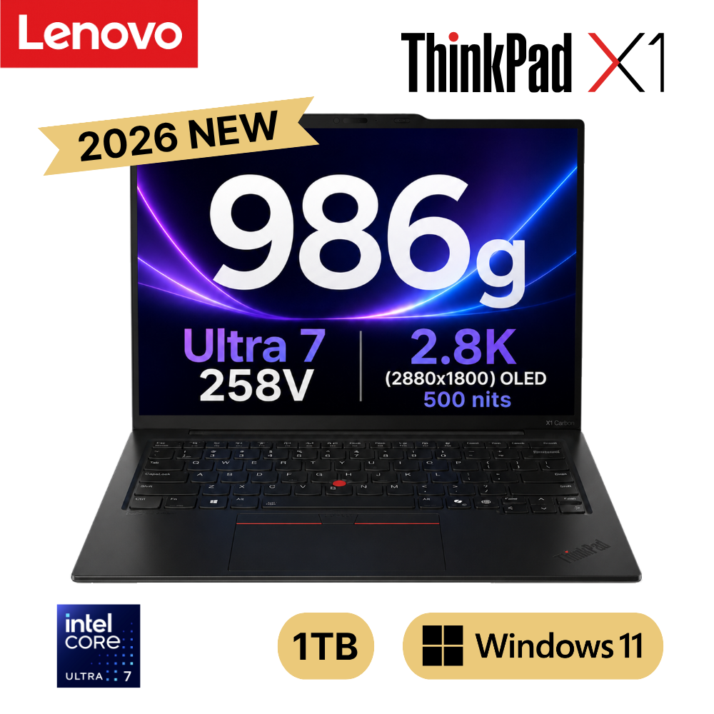 레노버 씽크패드 X1 카본 Gen13 2026년 21NSS21X00 Ultra 7-258V 32GB 1TB Win11 Pro OLED 가벼운 출장용 비즈니스 AI 노트북