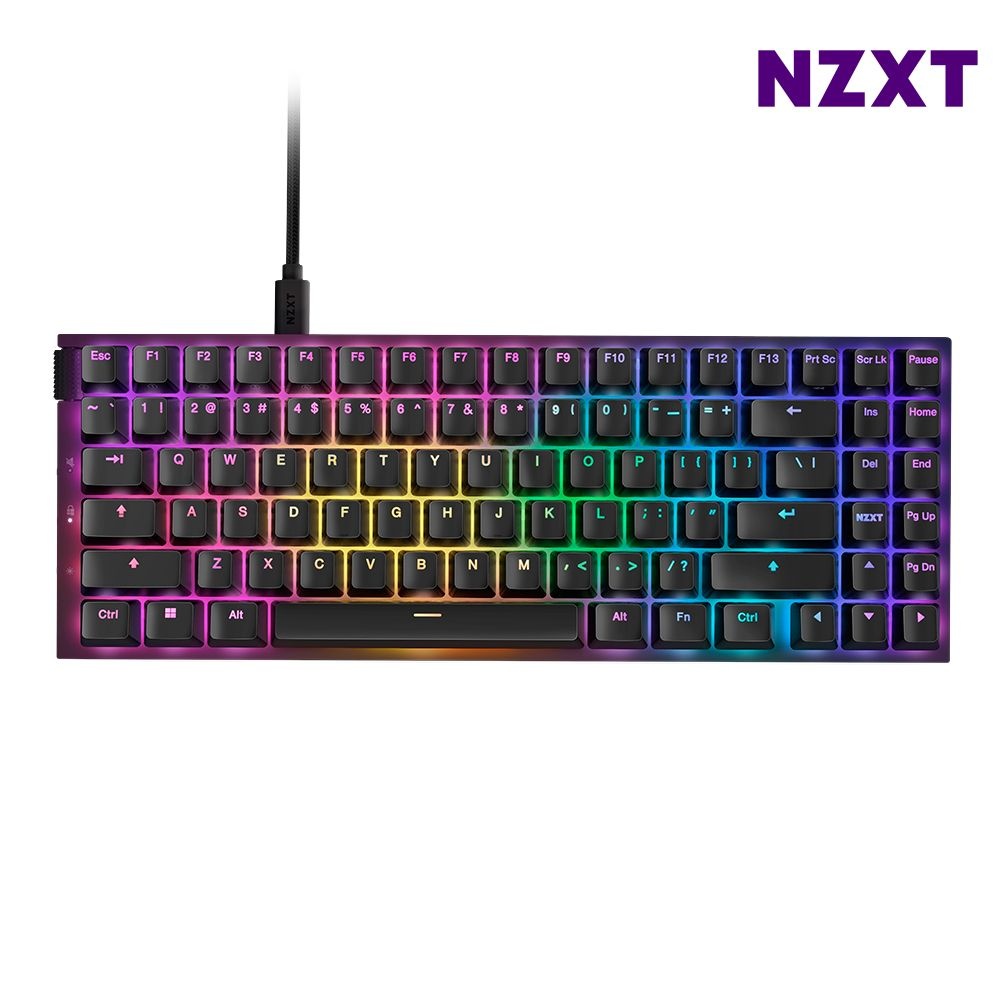 NZXT 컴팩트 미니 8K 키보드 TKL 유선 게이밍 핫스왑 블랙 1P
