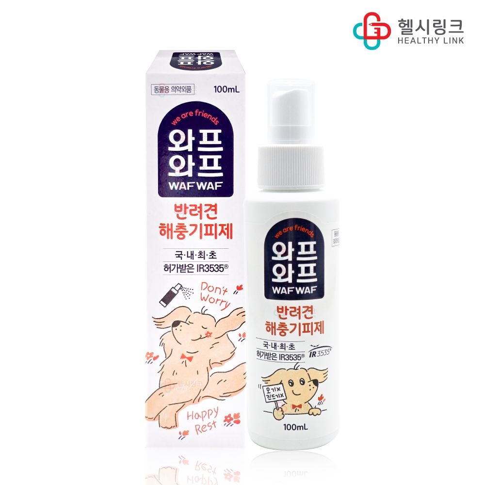 와프와프 반려견 해충기피제 100ml 일동제약 강아지 산책 해충 모기 진드기 퇴치