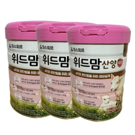 파스퇴르 위드맘 산양 제왕 분유 750g 3개 2단계