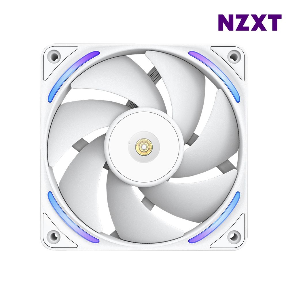NZXT 화이트 쿨링팬 RGB 쿨러 저소음 코풍량 냉각 120mm 1P