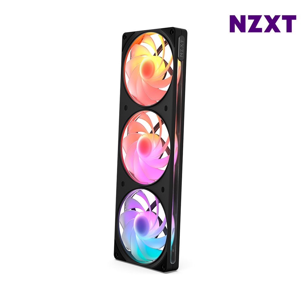 NZXT RGB팬 컴퓨터 튜닝 쿨러 리버스팬 일체형 냉각 블랙 1P