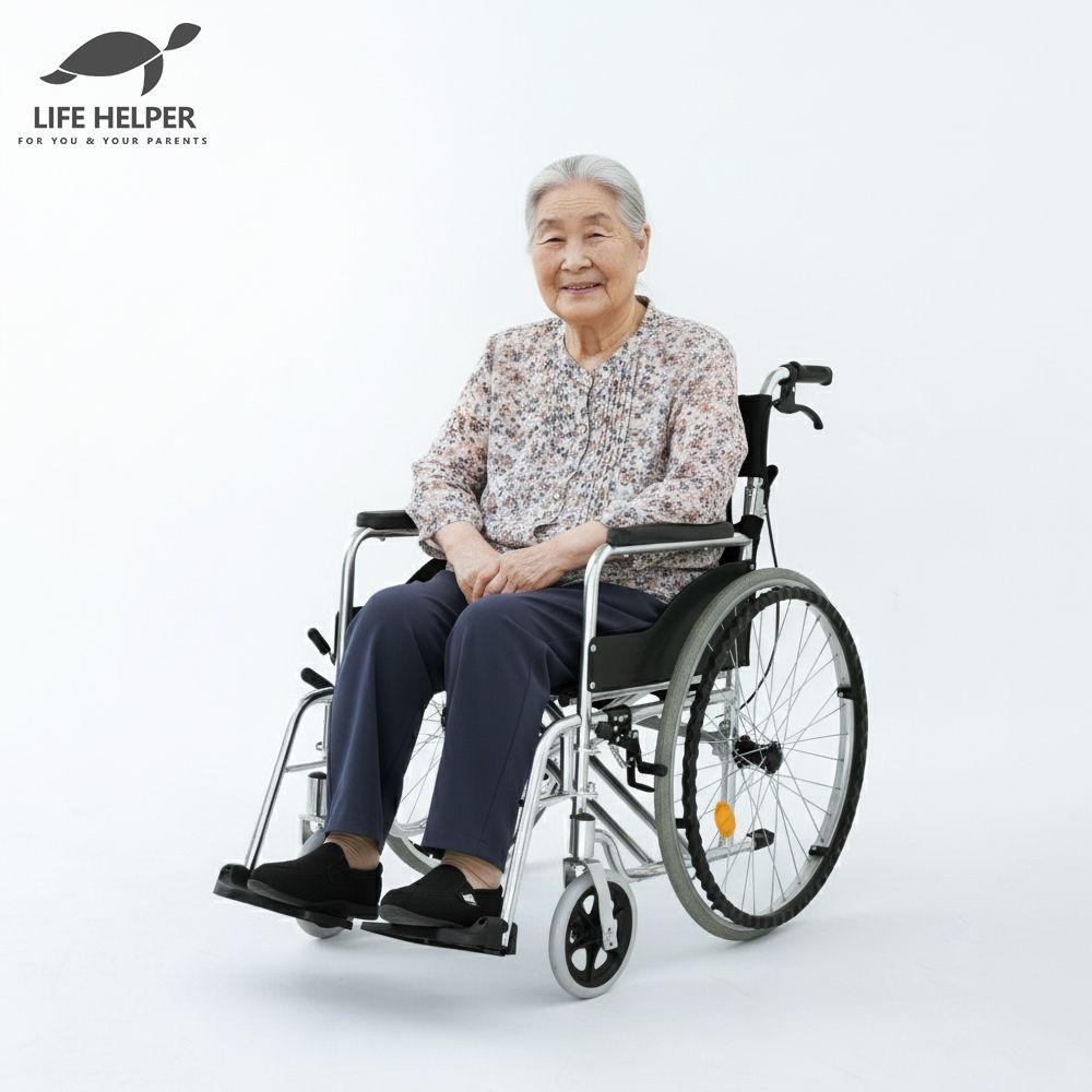 라이프헬퍼코리아 A1 경량 휠체어 접이식 수동 가벼운 10.5KG 진짜 알루미늄 휴대용 가정용 병원용 장애인 활동형
