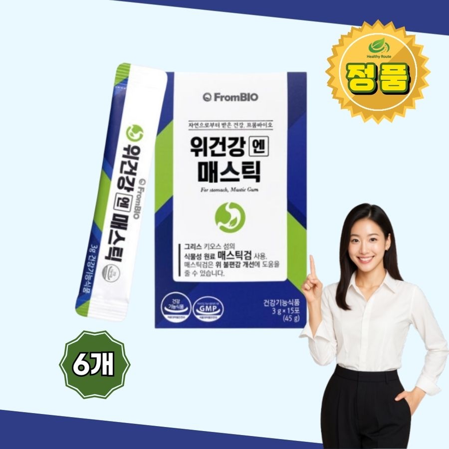 매스틱검 위건강엔 매스틱 프롬바이오 45g 15포, 6개