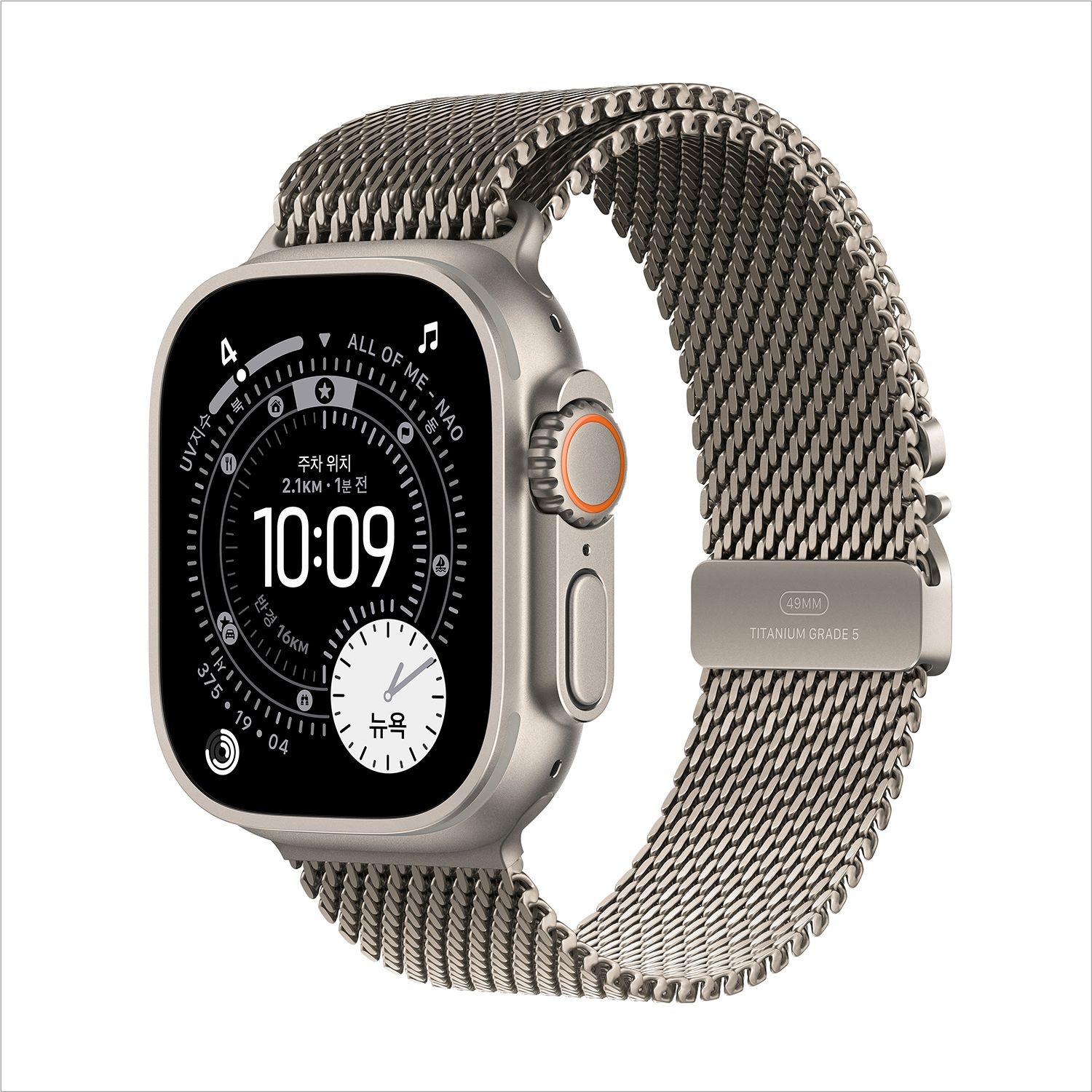 [롯데백화점] Apple [매장 픽업] 애플워치 울트라3 49mm 내추럴티타늄, 밀레니즈 루프