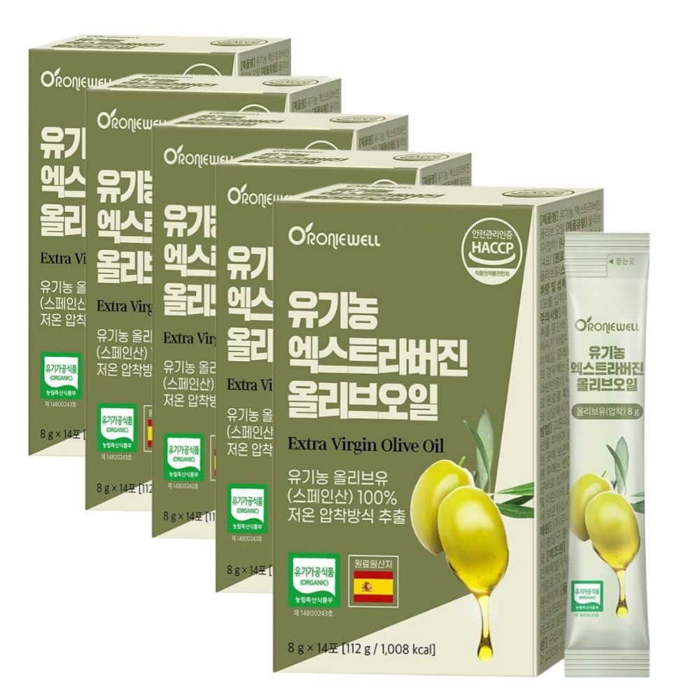 로니웰 유기농 엑스트라버진 올리브오일 8gx14포 5박스