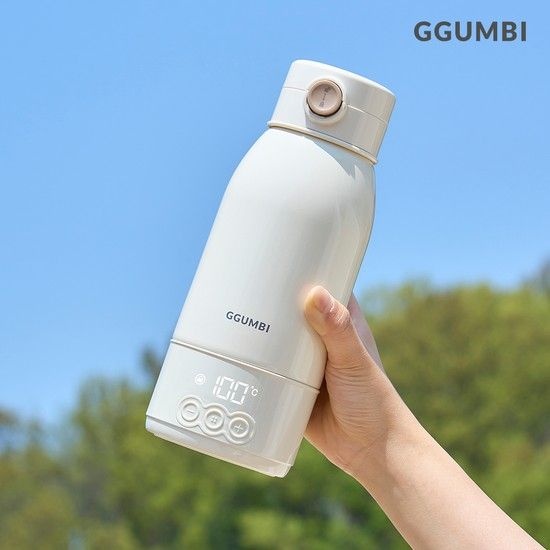 100도 가열 휴대용 무선 분유포트 500ml +미끄럼 방지 슬리브 세트