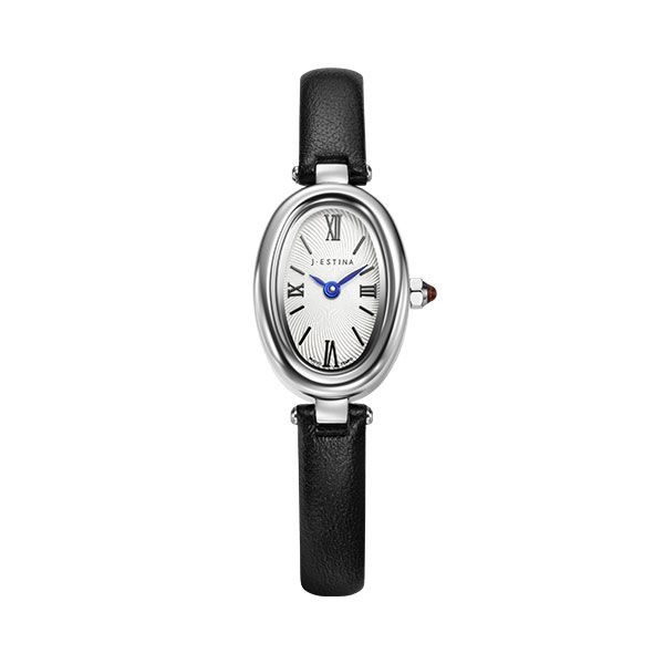 VERONA OVAL 가죽시계 - 블랙 (JWT2LE5BF501WHBK0)